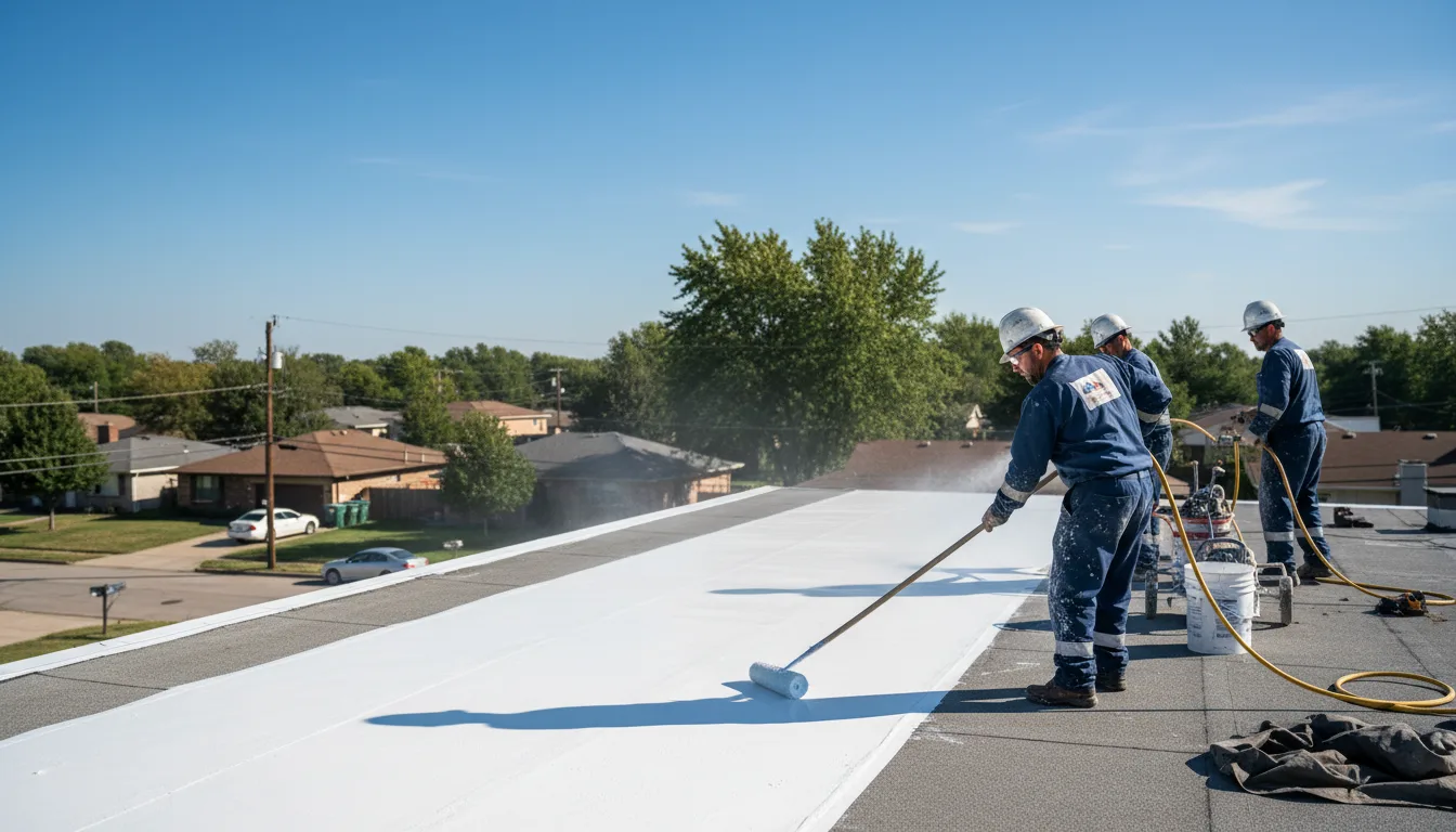 Commercial roof coating in Delaware, OK near me
